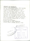 Drought in Australia: this bridge at the glenmaggie reservoir. - Vintage Photograph