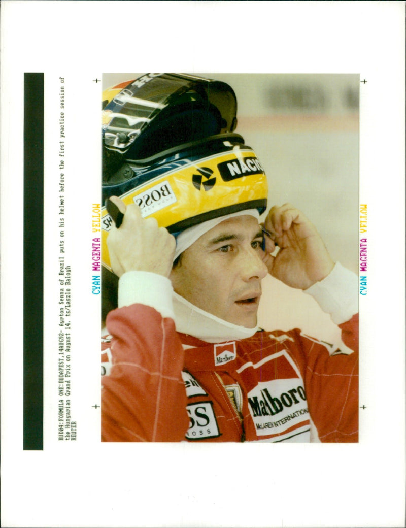 Ayrton Senna. - Vintage Photograph