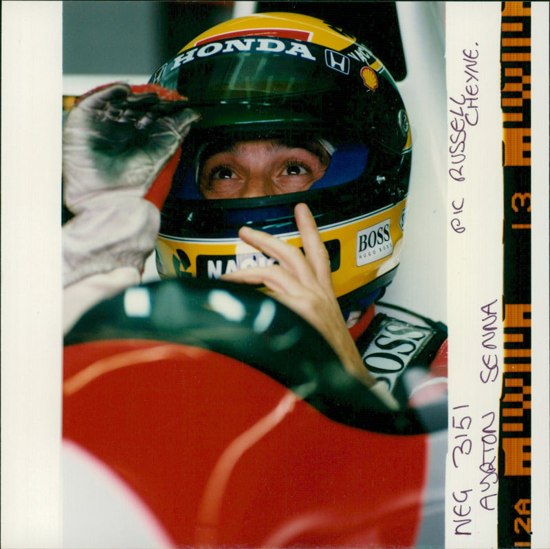 Ayrton Senna: - Vintage Photograph