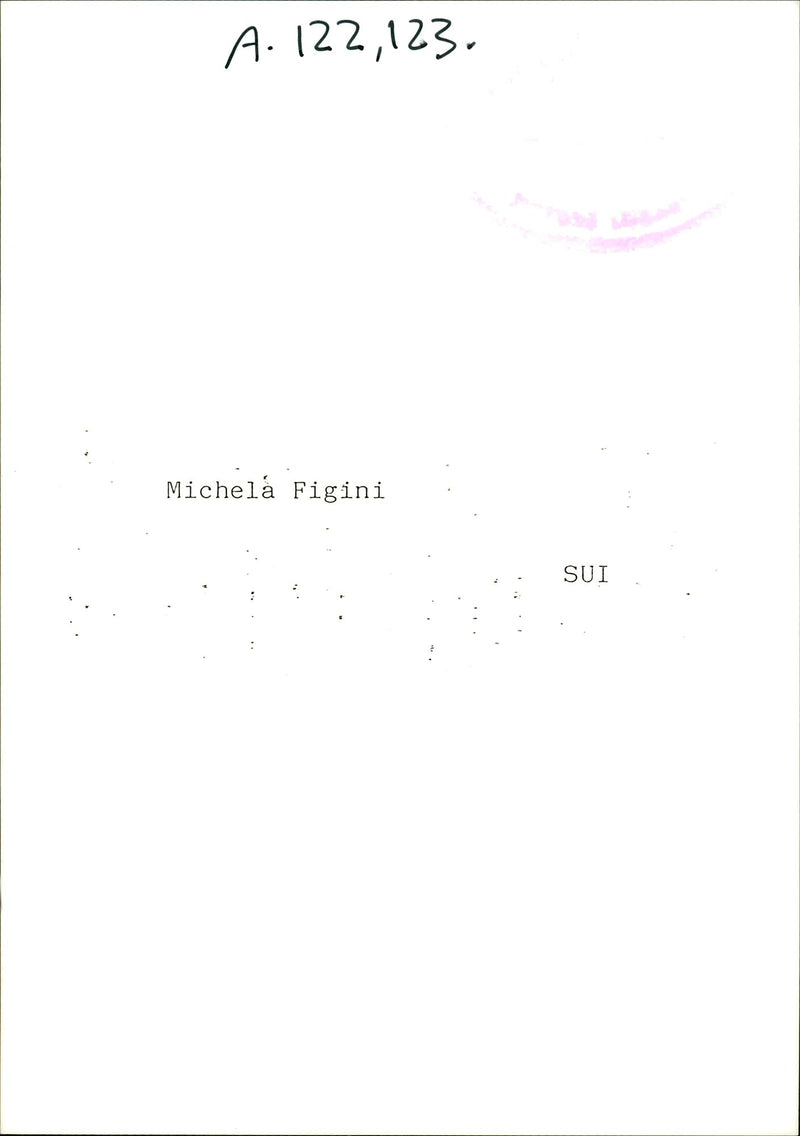 Michela Figini. - Vintage Photograph