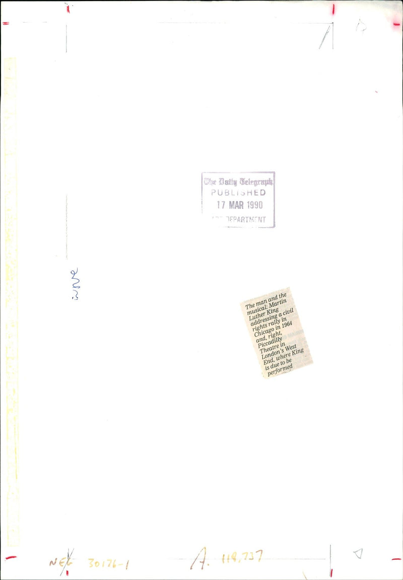 Piccadilly Theatre:The man and the musical. - Vintage Photograph