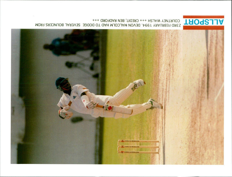 Cricket England:Devon malcolm. - Vintage Photograph