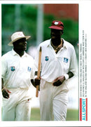 Cricket England:Des haynes and curtly ambrose. - Vintage Photograph