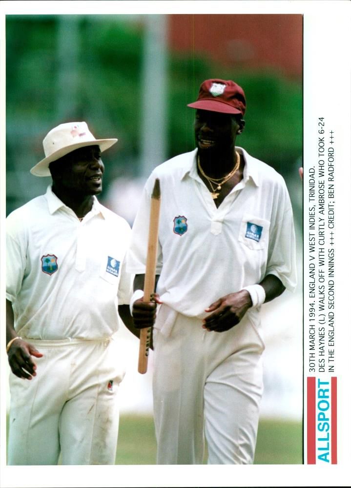 Cricket England:Des haynes and curtly ambrose. - Vintage Photograph