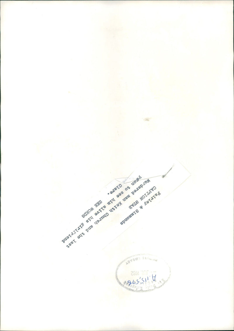 Keith Church murdered man - Vintage Photograph
