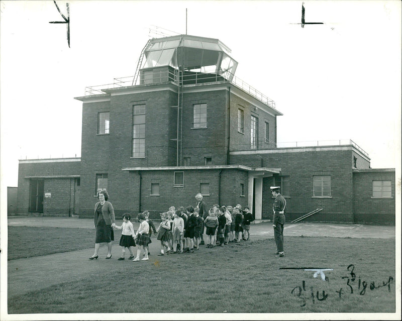 Children of the 'Battle of Britain' airfield at Biggin Hill - Vintage Photograph