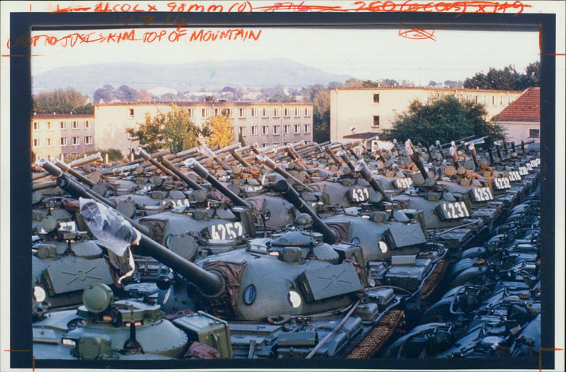 1700 Soviet built T55 tanks. - Vintage Photograph