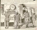 Blue helmeted canadian ceasefire observers. - Vintage Photograph