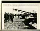 Iranian president ali khamenei inspect military hardware. - Vintage Photograph