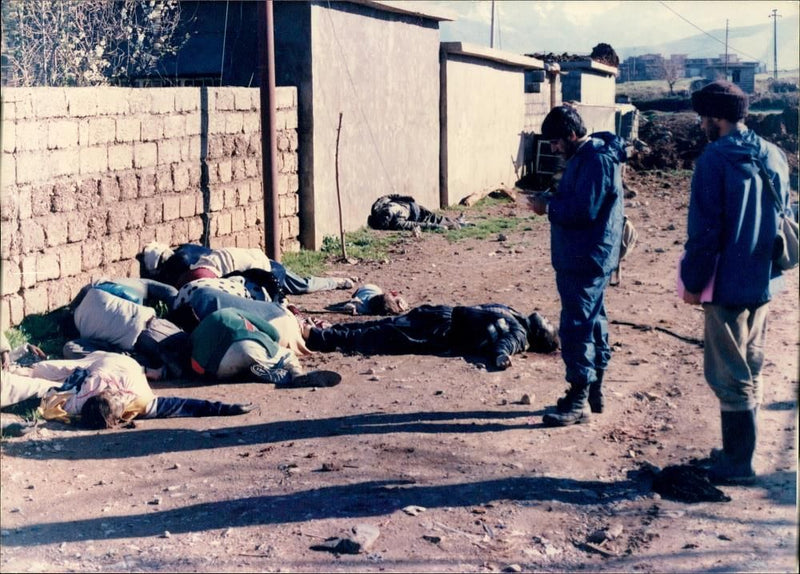 IIranian gas victims. - Vintage Photograph