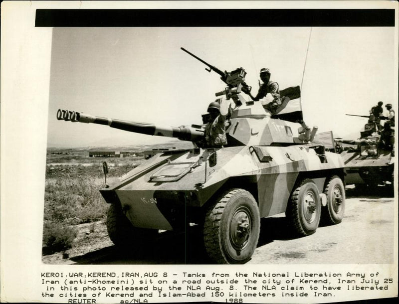 Tanks from the National Liberation Army Iran. - Vintage Photograph