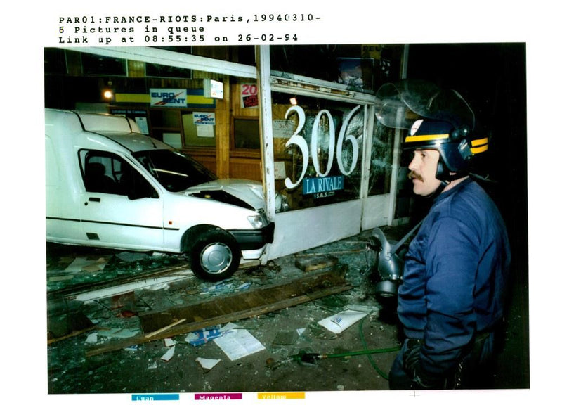 Youths angered by the murder of a teenager. - Vintage Photograph