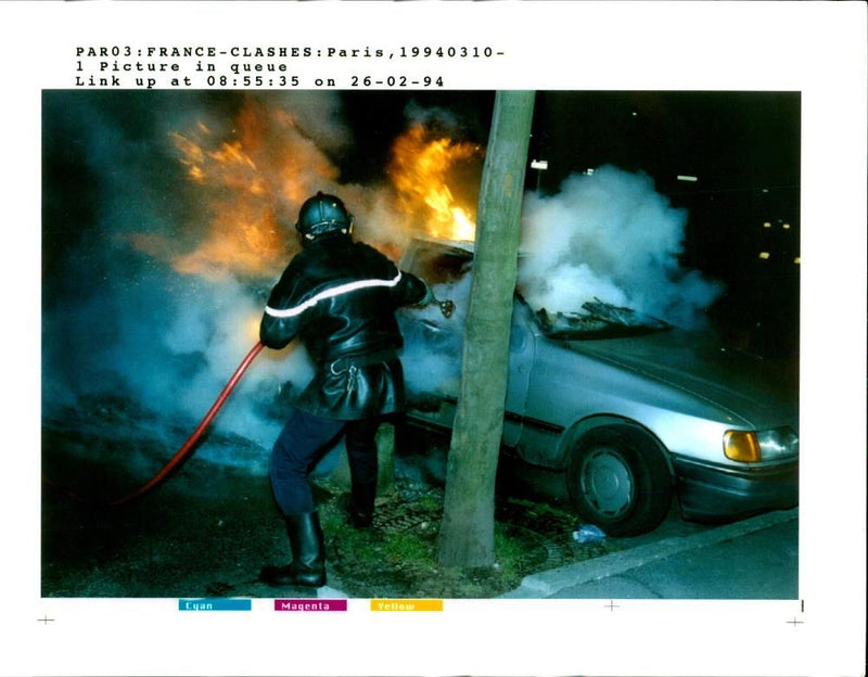 Youths angered by the murder of a teenager. - Vintage Photograph