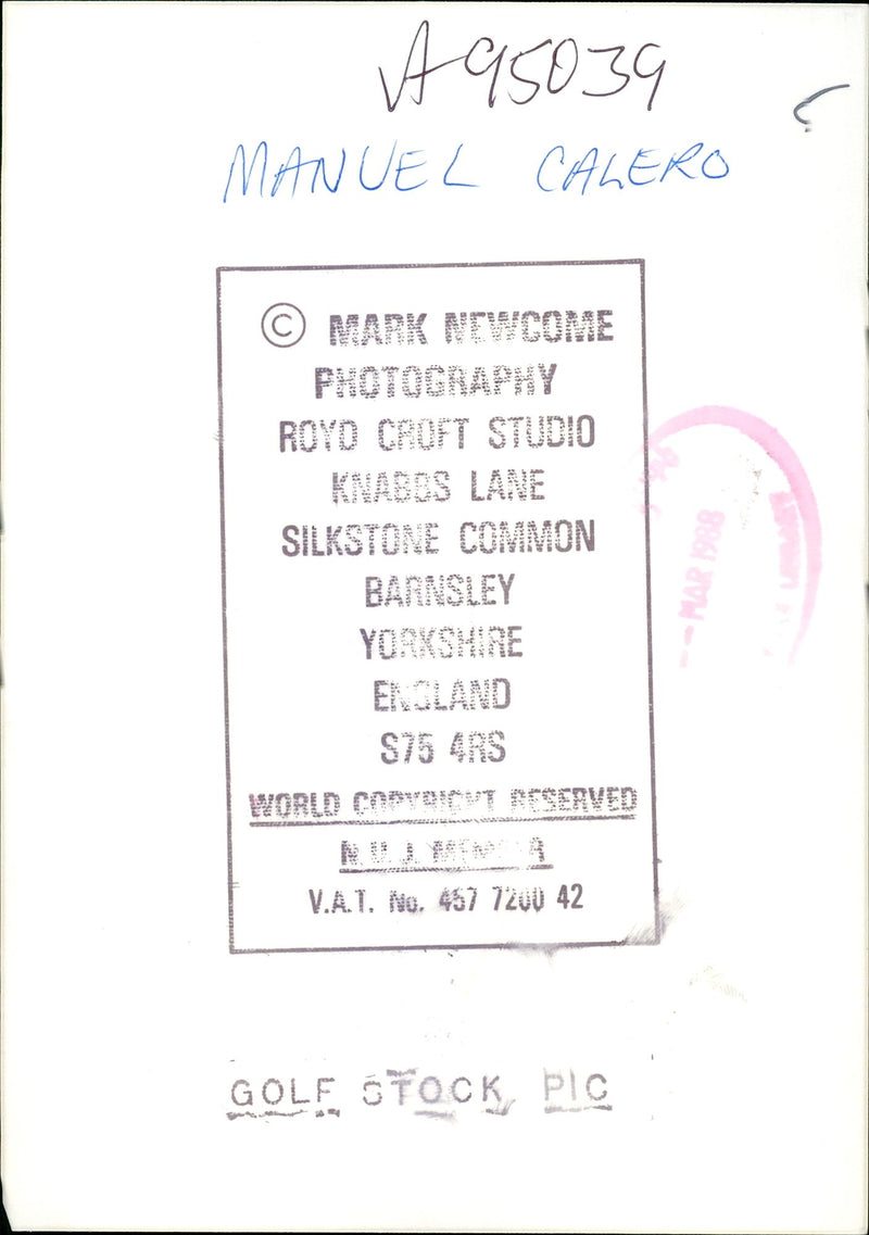 Manuel Caleno. - Vintage Photograph