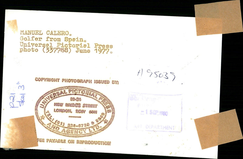 Manuel Caleno. - Vintage Photograph