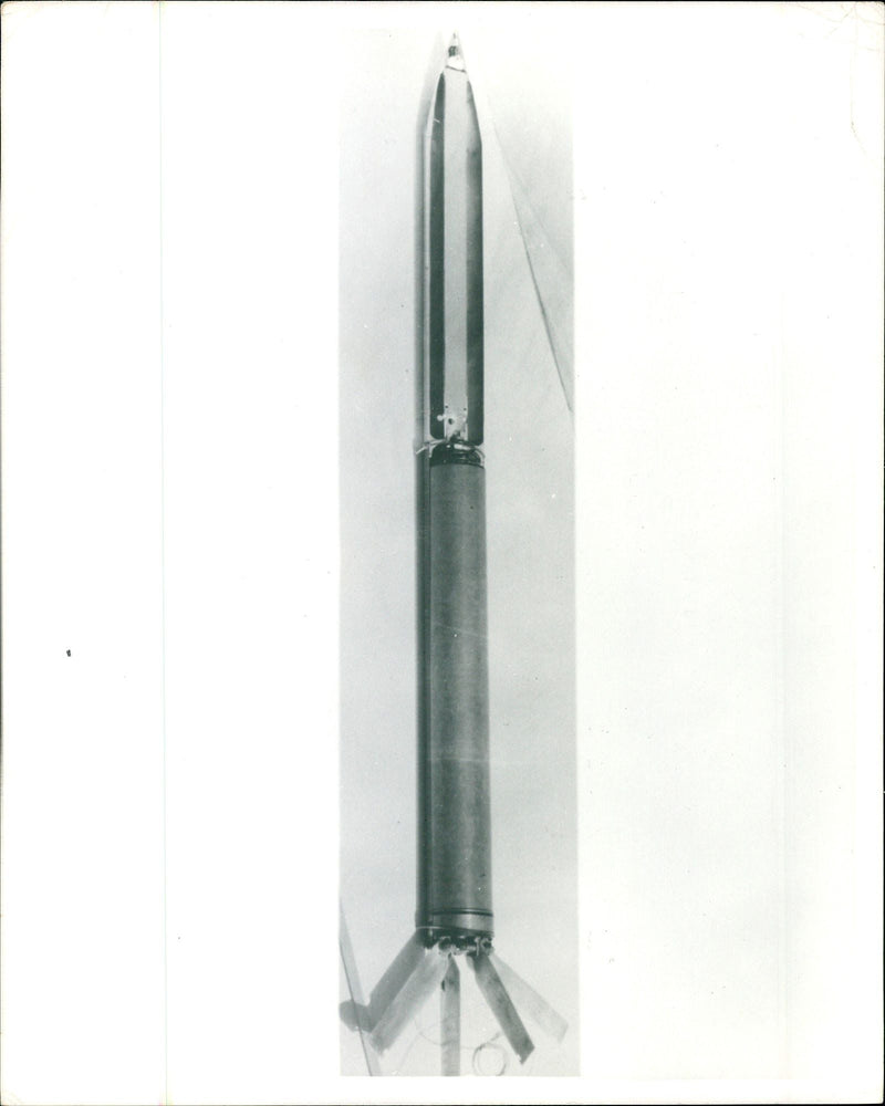 Chemical Warfare rocket. - Vintage Photograph