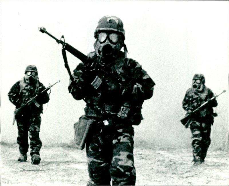Chemical Warfare fog of war. - Vintage Photograph