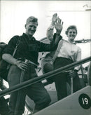 John Hunt, Baron Hunt and his daughter. - Vintage Photograph