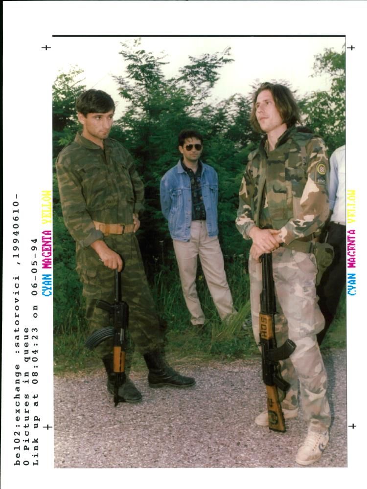 A Bosnian Serb soldier. - Vintage Photograph