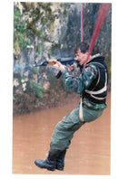 An Imaginary enemy while crossing the Miljacka River. - Vintage Photograph