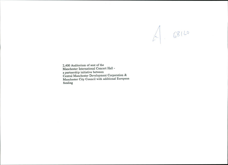 Manchester: International Concert Hall. - Vintage Photograph