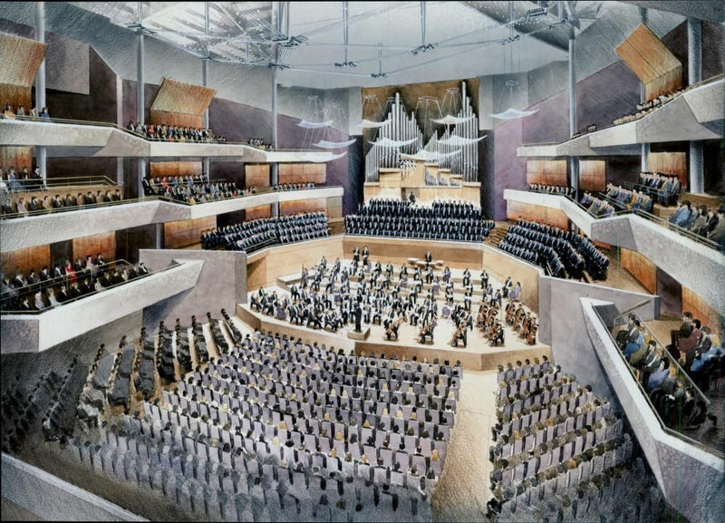 Manchester: International Concert Hall. - Vintage Photograph