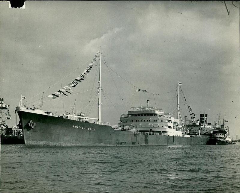 First tanker at kent Refinery. - Vintage Photograph