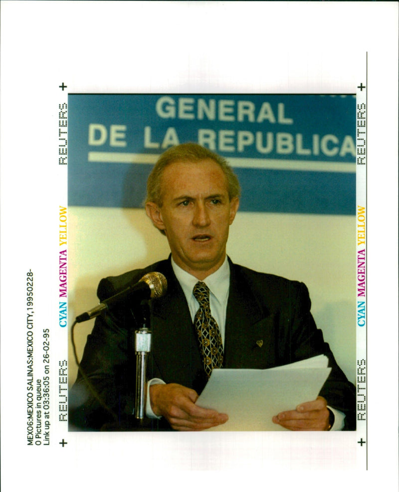 1995 RAUL SALINAS THE BROTH FRANCISCO RUIZ MAS CARLOS PABLO WRITER COUNTRY - Vintage Photograph