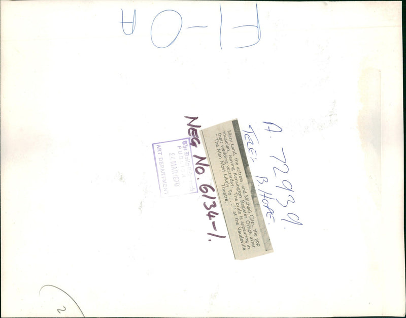 MUSICIAN MARY MICHAEL KING ACTRESS - Vintage Photograph