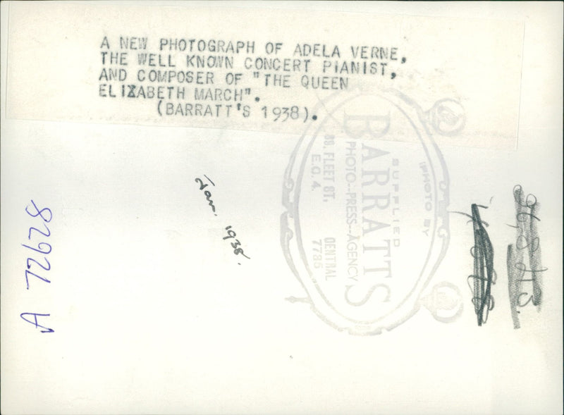 1938 ELIZABETH COMPOSER QUEEN CONCERT PRESS - Vintage Photograph