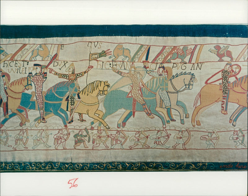 Replica Bayeux Tapestry. - Vintage Photograph