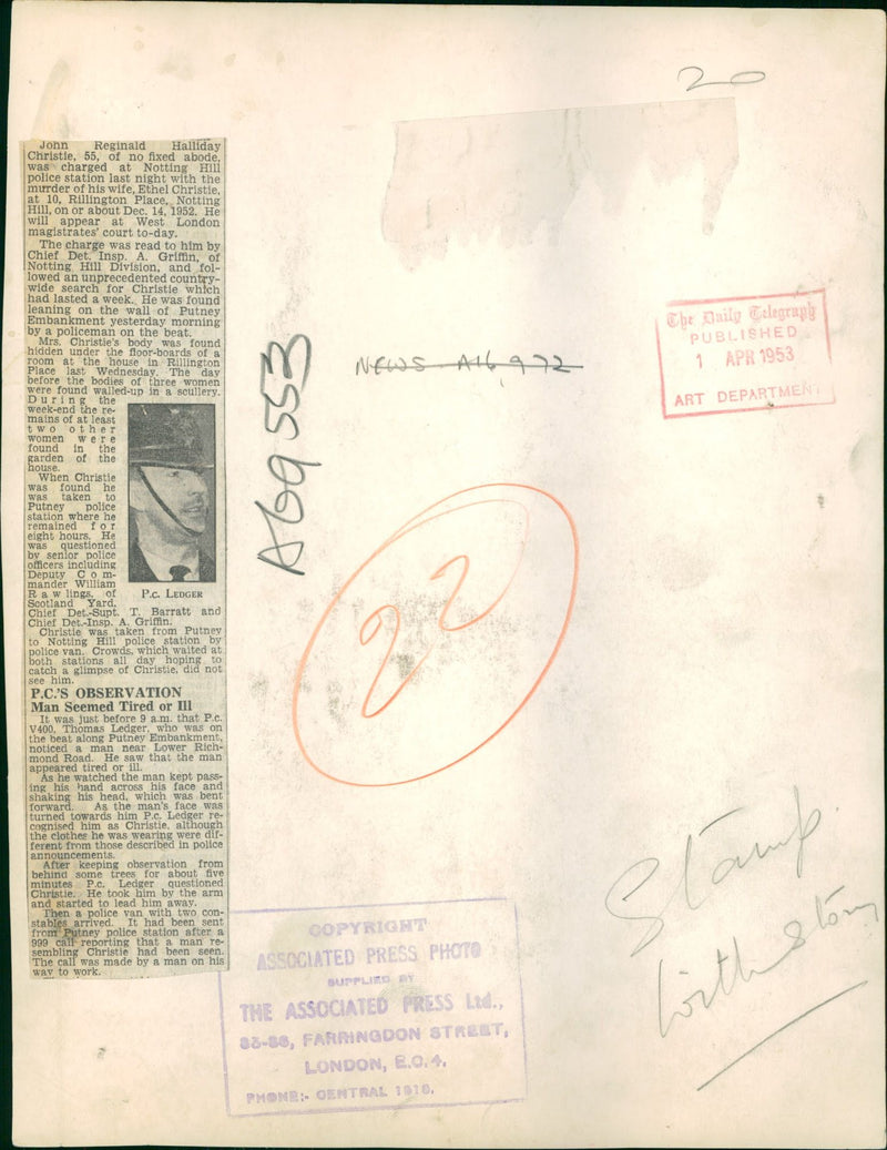 John Christie (murderer) - Vintage Photograph