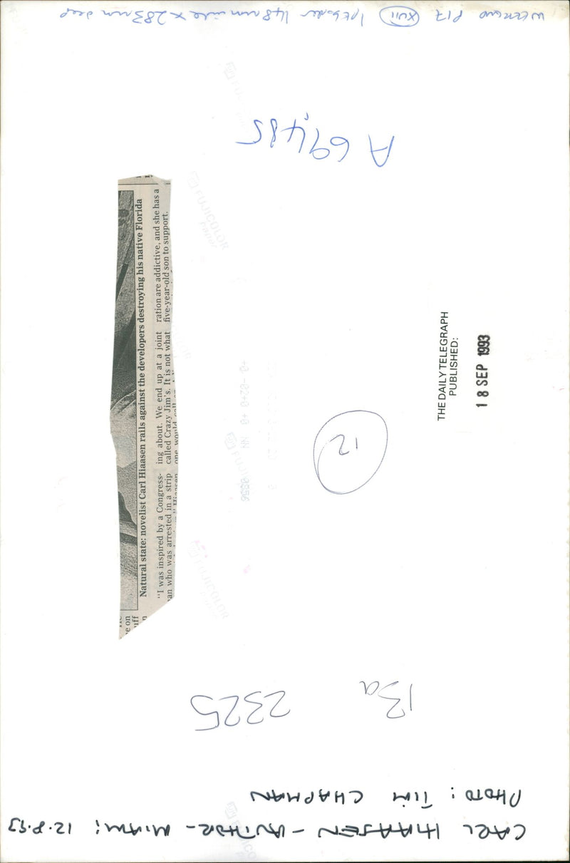 Carl Hiaasen - Vintage Photograph