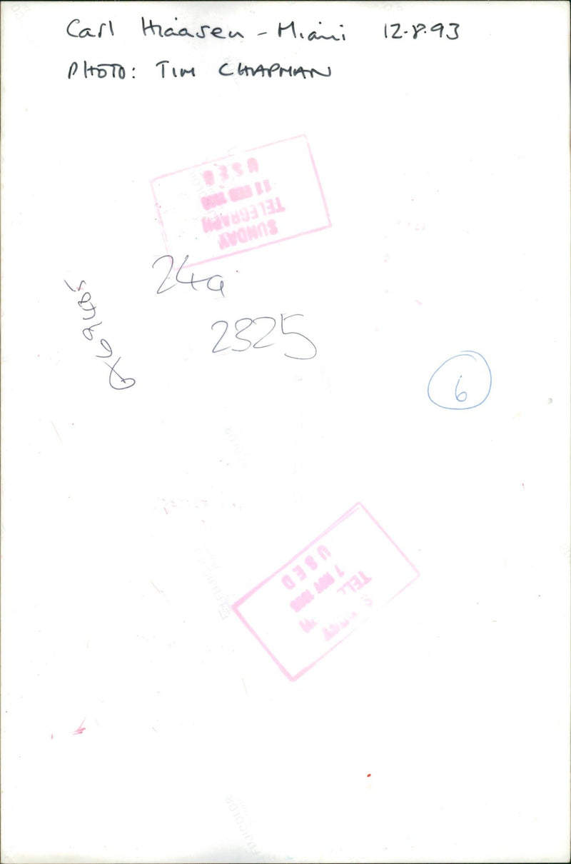 Carl Hiaasen - Vintage Photograph