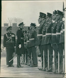 A 50 mph gale sweeping the parade ground. - Vintage Photograph