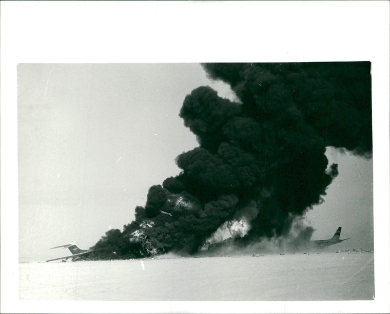 Aircraft Skyjacking Boeing 747 at Dubai - Vintage Photograph