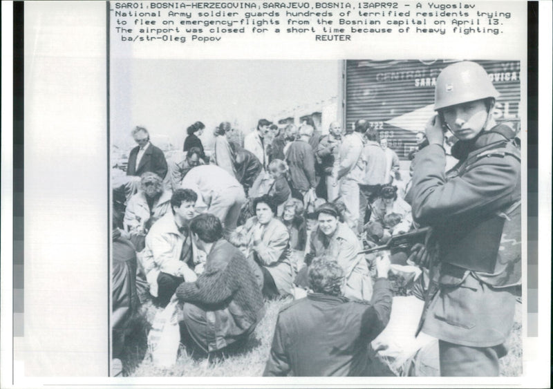 Bosnia War 1992 - Vintage Photograph