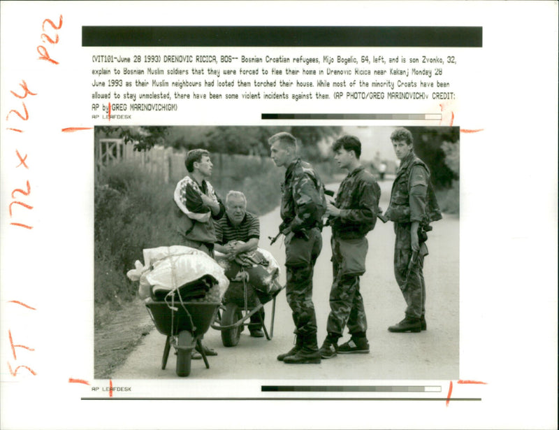 Mijo Bogelic with his son. - Vintage Photograph