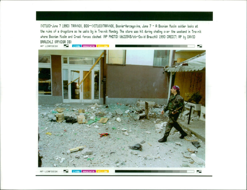 A Bosnian Muslim soldier. - Vintage Photograph