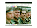Bosnia soldiers line up. - Vintage Photograph