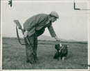 Mr Donald Macslaac with a golden eagle. - Vintage Photograph