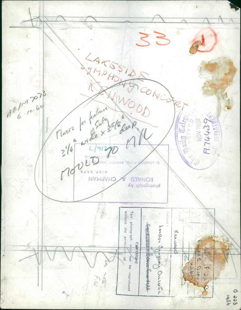 The Lakeside Sympony Concert Kenwood. - Vintage Photograph