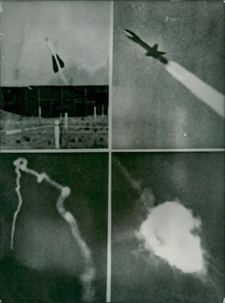 Missile kills missile. - Vintage Photograph