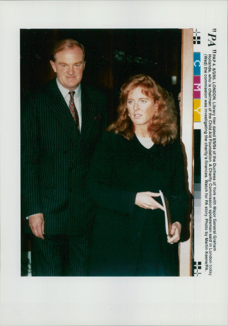 Major General Graham Hollands with Duchess of York - Vintage Photograph