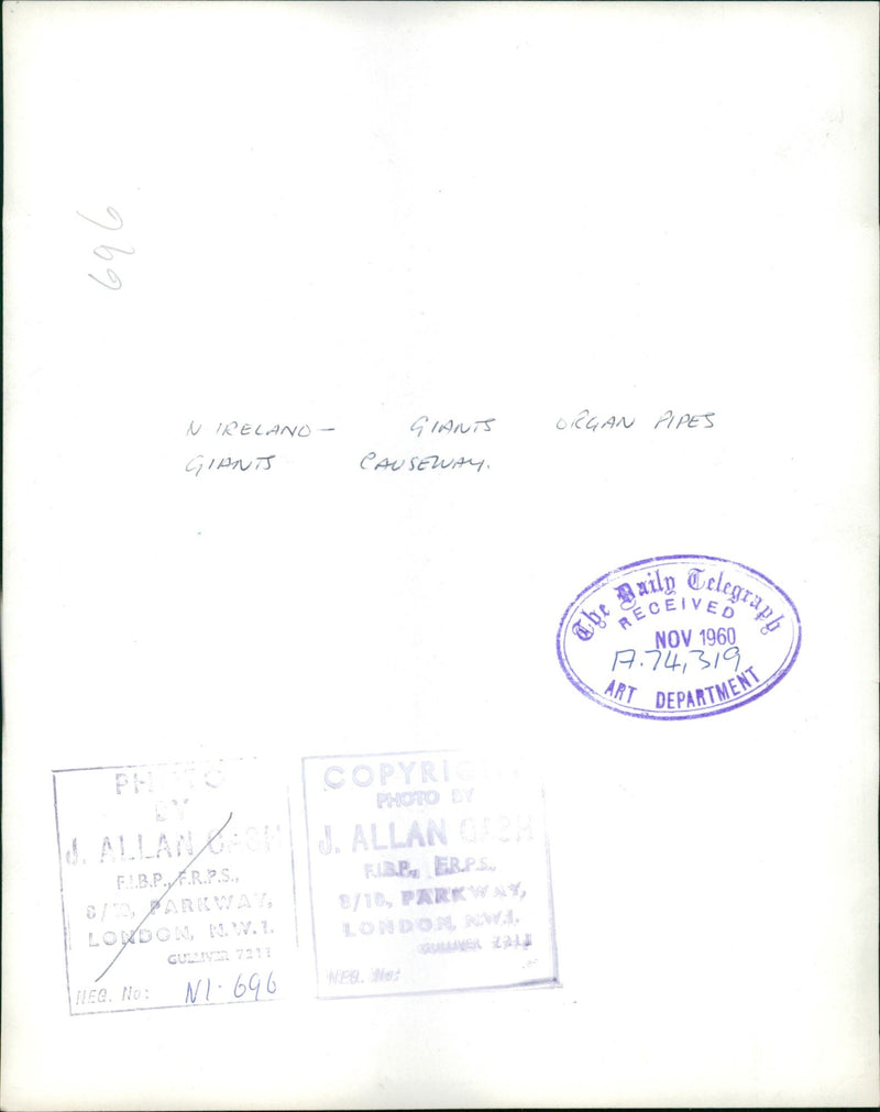 Giantis Causeway Ireland. - Vintage Photograph