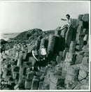 The picture shows a section of the Giantis Causeway in country antrin. - Vintage Photograph