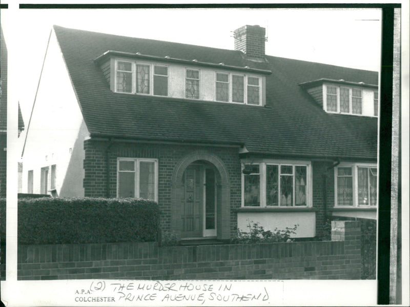 The Murder House in Prince Avenue Southend. - Vintage Photograph