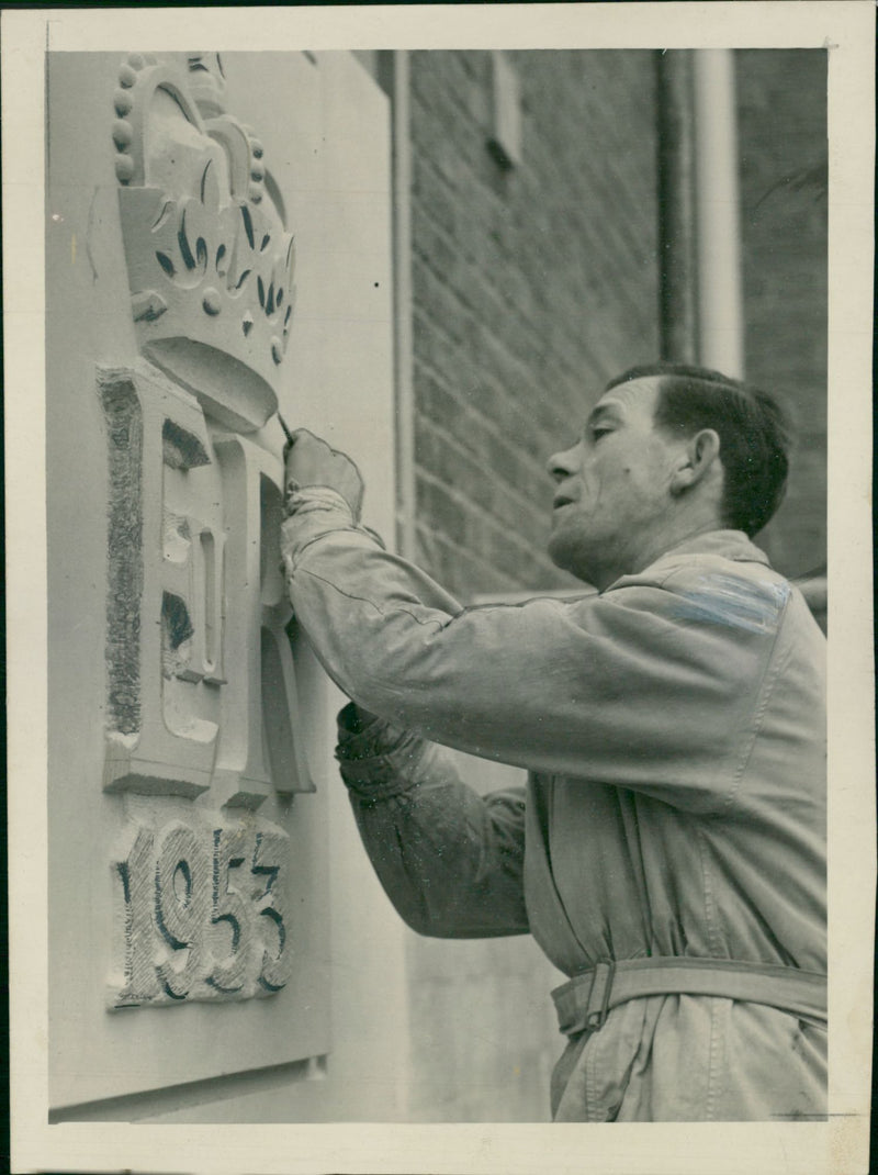 Royal Cypher, Queen Elizabeth II - Vintage Photograph