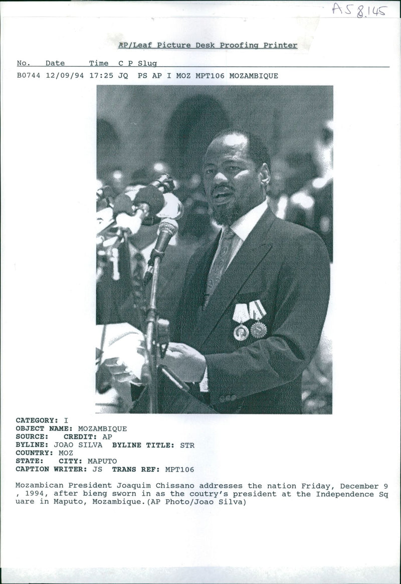 Joaquim Chissano - Vintage Photograph