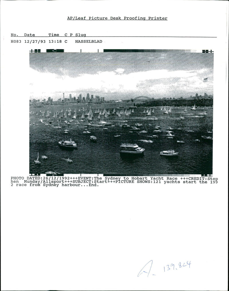 The Sydney to Hobart Yacht Race. - Vintage Photograph